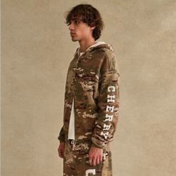 Cherry LA logo camouflage zip-up hoodie. Gently, gently used. - Picture 2 of 13